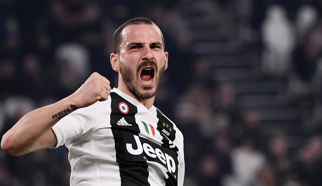 4. Leonardo Bonucci - Pada tahun 2005 Bonucci bergabung dengan Inter dan hanya bermain satu kali. Ketika bersama Juventus, Bonucci menjadi salah satu bek terbaik dan bagian penting dari dominasi Juventus. (AFP/Marco Bertorello)