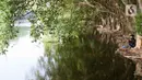 Tak hanya itu, di tempat ini pengunjung bisa menikmati memancing yang berada di samping hutan mangrove tersebut. (Liputan6.com/Herman Zakharia)
