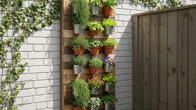 Model Kebun Mini dari Kayu Bekas (AI)