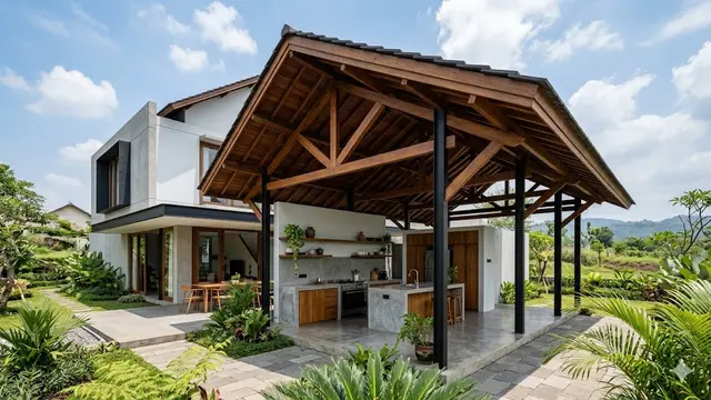 Model Atap Dapur Sambung Rumah Minimalis