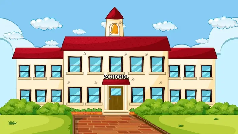 Ilustrasi gedung sekolah