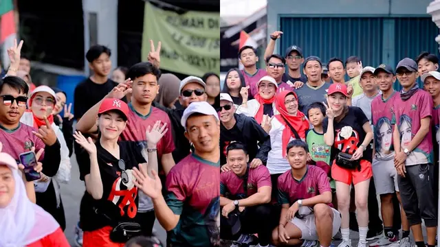 Ayu Ting Ting jalan santai