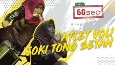 Berita video Bola 60 Second mengenai Suci Murni yang pernah menjadi atlet Voli dan sekarang menjadi joki tong setan demi keluarga.