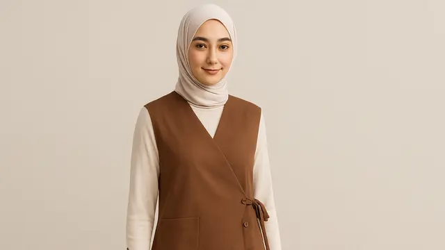 Inspirasi Vest Outfits Hijab