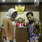 Istri Setya Novanto, Deisti Astriani Tagor bersiap menjadi saksi pada sidang lanjutan dugaan merintangi penyidikan korupsi e-KTP dengan terdakwa Fredrich Yunadi di Pengadilan Tipikor, Jakarta, Kamis (3/5). (Liputan6.com/Helmi Fithriansyah)