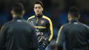 Mesut Ozil menempati urutan kedua pemain termahal di Arsenal. Ozil didatangkan dari Real Madrid pada 2 September 2013 dengan total nilai transfer sebesar 47 juta pounds. (AFP/Oli Scarff)