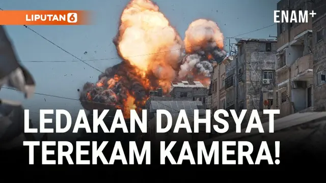 VIDEO: Ngeri! Momen Serangan Udara Israel di Gaza Terekam Kamera