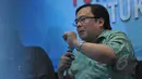 Menteri Keuangan Bambang Brodjonegoro saat menjadi pembicara dalam diskusi ekonomi politik di Jakarta, Minggu (24/5/2015). Diskusi tersebut mengangkat tema Menagih Janji Kesejahteraan Daerah. (Liputan6.com/Herman Zakharia)