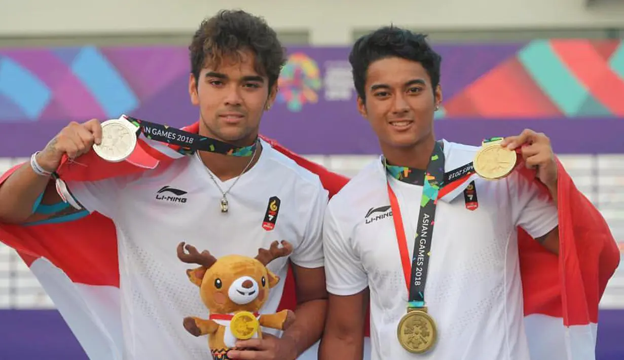 Aero dan Aqsa mencetak prestasi di Asian Games 2018. Aqsa meraih medali emas, sedangkan Aero mendapat medali perak dalam cabang olahraga jetski mewakili Indonesia. (Liputan6.com/IG/@aeroaswar)