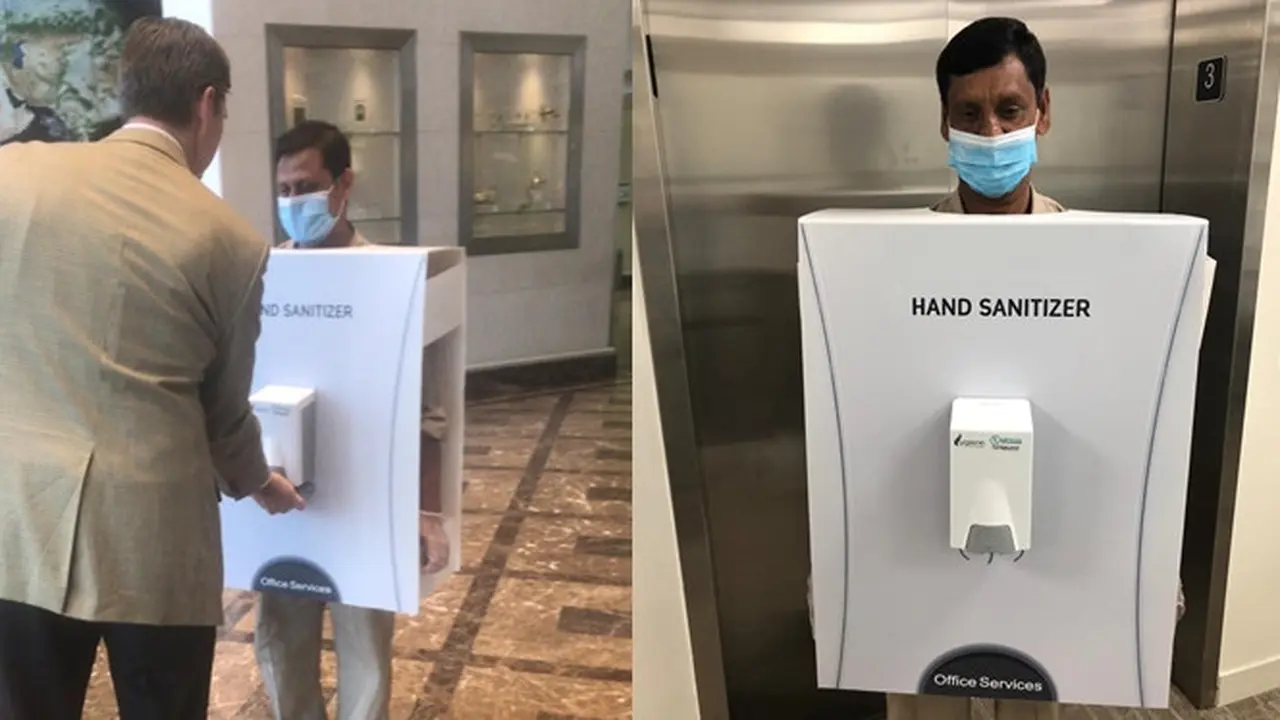 Tuai Kecaman, Perusahaan Arab Ini Tugaskan Pekerja Migran jadi 'Hand Sanitizer'