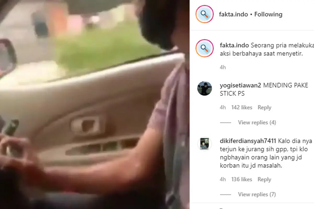 Hanya terdapat lingkaran kecil, pengemudi terlihat menggunakan satu tangan dan mengendalikan kendaraan dengan jarinya