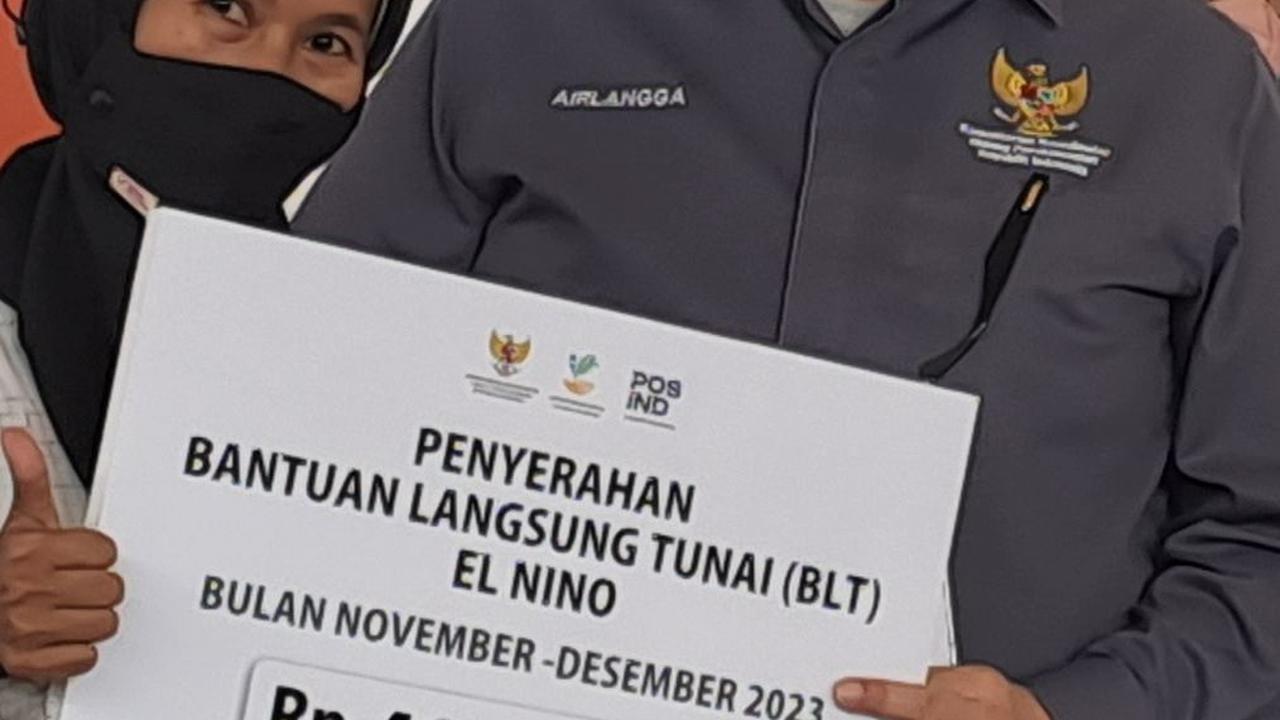 Airlangga Salurkan BLT El Nino Rp400 Ribu Bulan November-Desember untuk Warga DIY