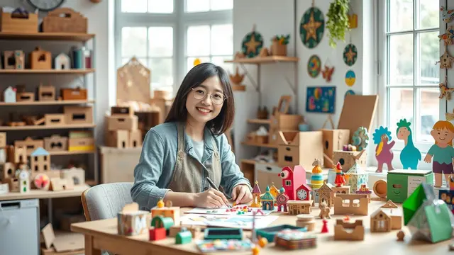 cara membuat kerajinan dari kardus