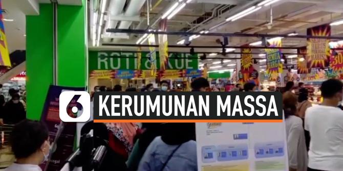 VIDEO: Takut Jadi Klaster Baru, Petugas Jaga Ketat Hypermarket Giant