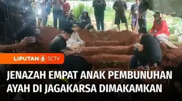 Keempat jenazah anak korban pembunuhan ayah kandungnya telah dijemput oleh pihak keluarga. Suasana haru menyelimuti pemakaman keempat anak korban pembunuhan tragis itu di Depok, Jawa Barat.