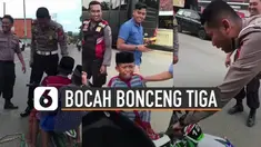 Salah satu dari ketiga bocah itu menangis, takut kalau motornya dibawa polisi.
