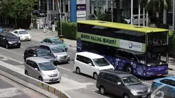 Mulai Rabu (17/12/2014) sepeda motor dilarang melintas di Jalan MH Thamrin sampai dengan Jalan Medan Merdeka Barat. (Liputan6.com/Faizal Fanani)