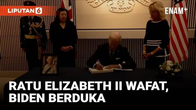 Presiden Amerika Serikat Joe Biden dan Istri menyampaikan duka citanya atas meninggalnya Ratu Elizabeth II dengan mengunjungi Kedutaan Inggris di Washinton hari Kamis (8/9)