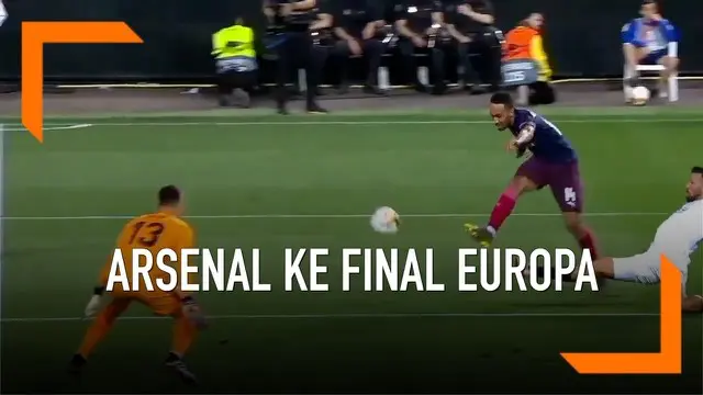 Arsenal menang atas Valencia 4-2 pada laga leg kedua semifinal Liga Europa 2018-2019 di Estadio de Mestalla, Kamis (9/5/2019).