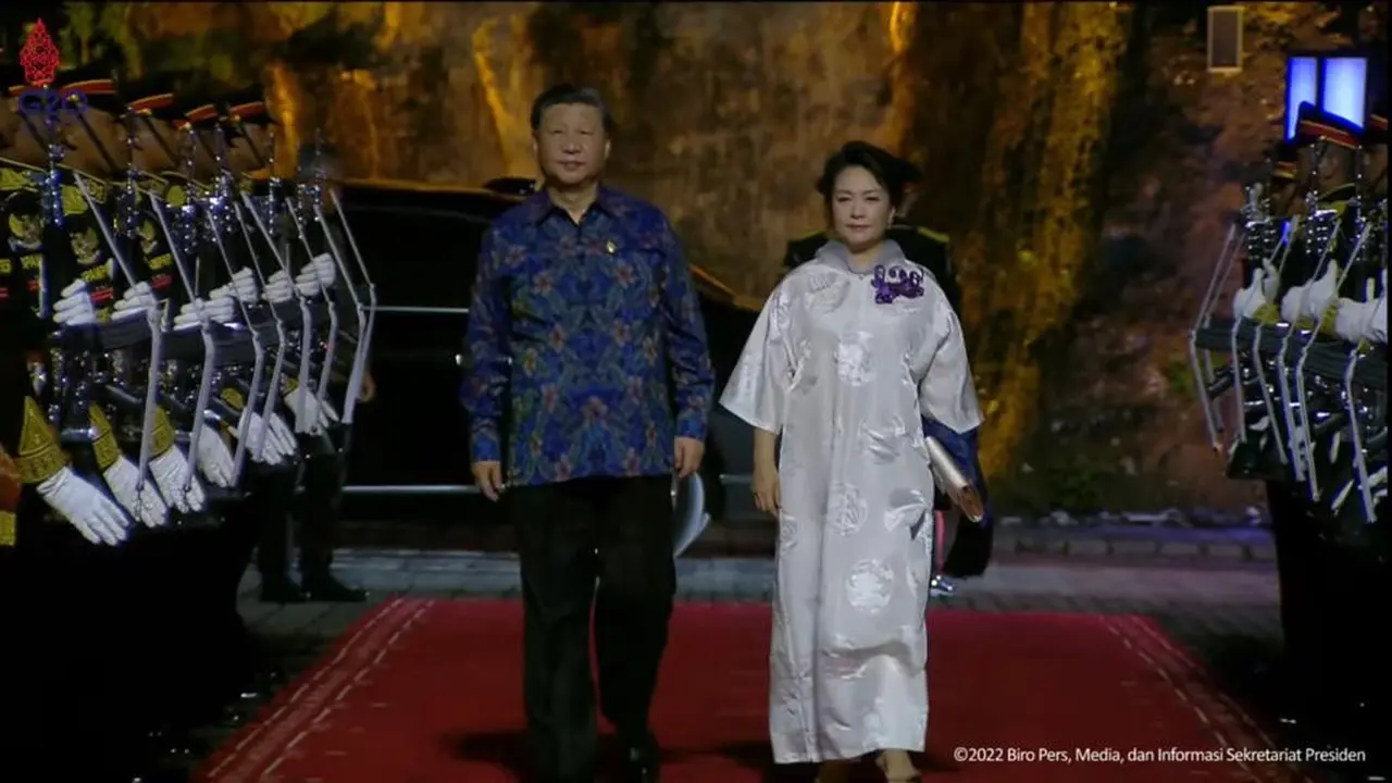 Presiden China Xi Jinping dan ibu negara Peng Liyuan.