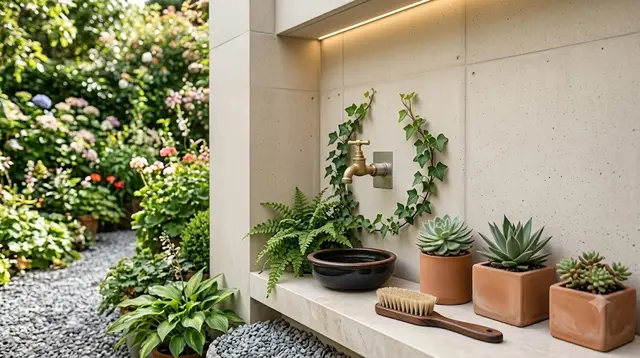 8 Inspirasi Menyembunyikan Instalasi Air dengan Tanaman Tanpa Perlu Renovasi Besar, Paling Efektif