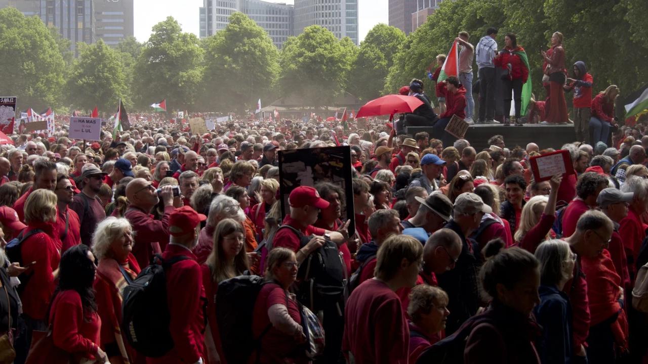 Demo Terbesar di Belanda, 100.000 Orang Tuntut Pemerintah Hentikan Genosida Israel di Gaza