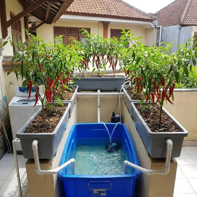 Ide Kebun Cabai Di Talang Air PVC Sistem Memanjang