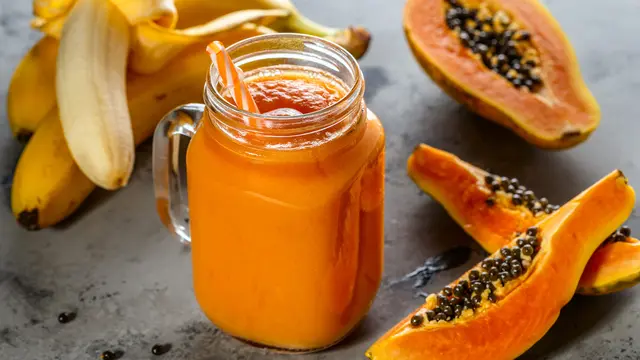 jus buah pepaya pisang sehat
