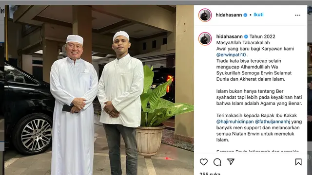 Unggahan selebgram Hida Hasan. (Foto: Instagram @hidahasann)