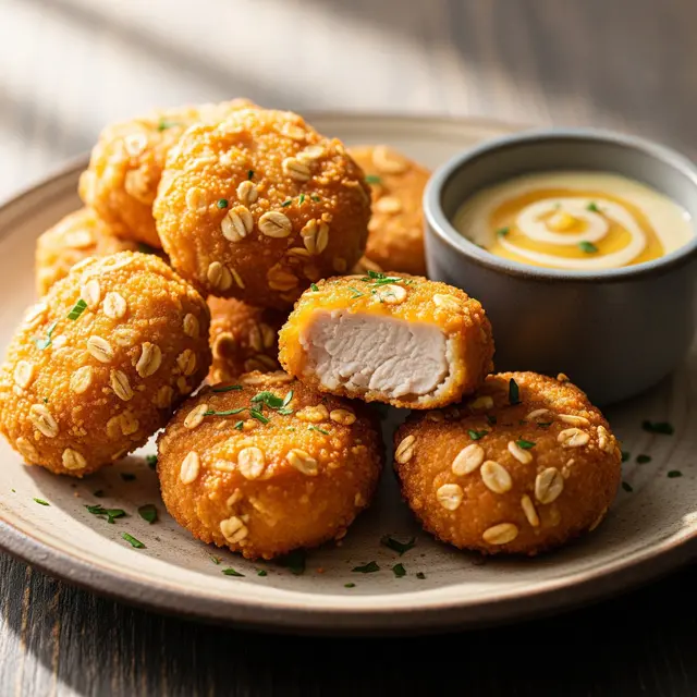 Nugget Rumahan Renyah Tanpa Tepung Roti (Image by Gemini AI)