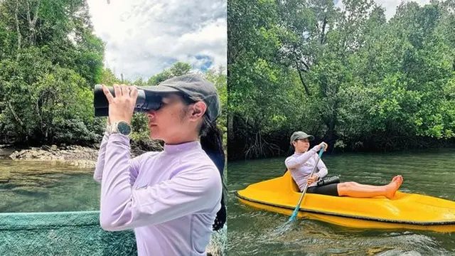 Potret Prilly Latuconsina saat di Hutan Mangrove Kaimana Papua Barat.(instagram/prillylatuconsina96)