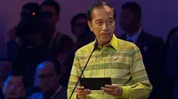 Presiden Joko Widodo (Jokowi) saat memberikan sambutan dalam Gala Dinner KTT Indonesia-Africa Forum II di The Intercontinental Bali, Minggu (1/9/2024) malam. (Dok. Istimewa)