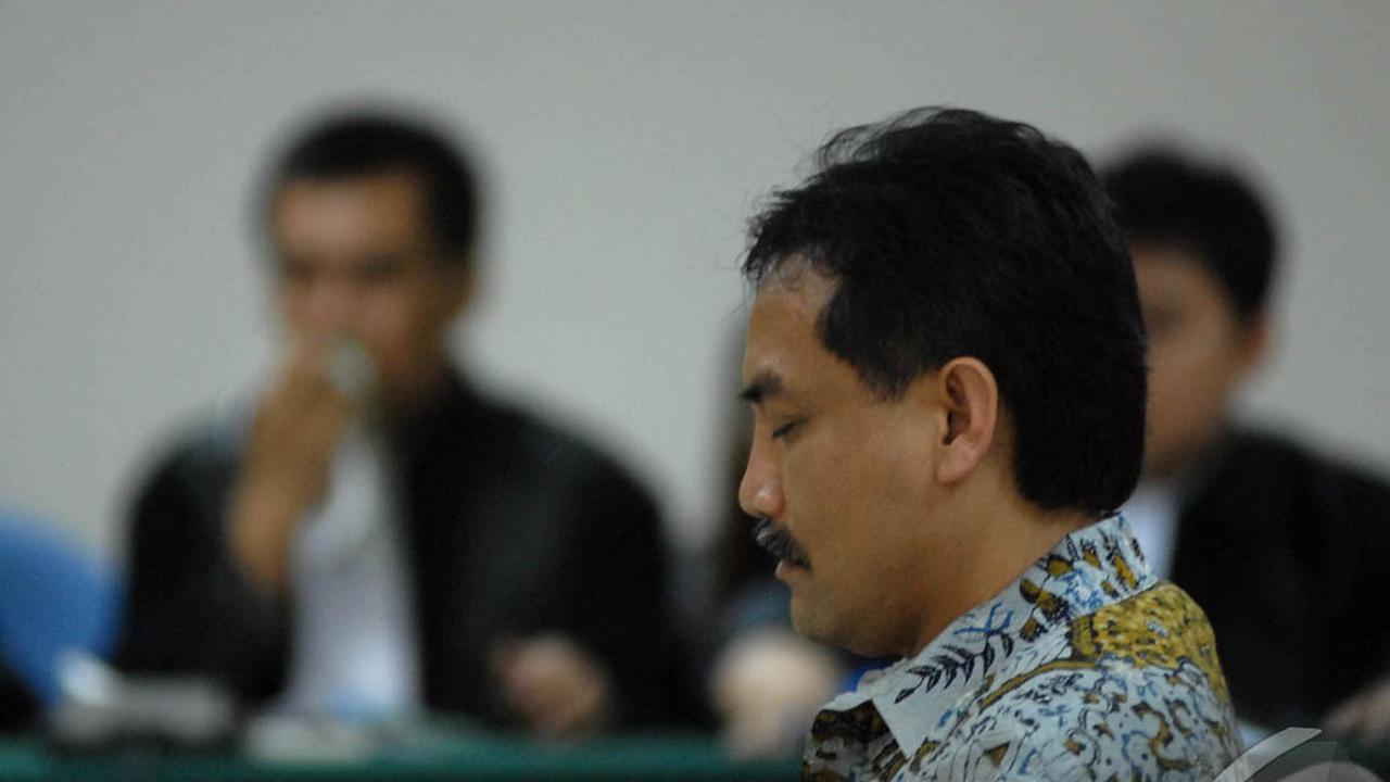 Ekspresi Andi Mallarangeng Menjelang Tuntutan Jaksa