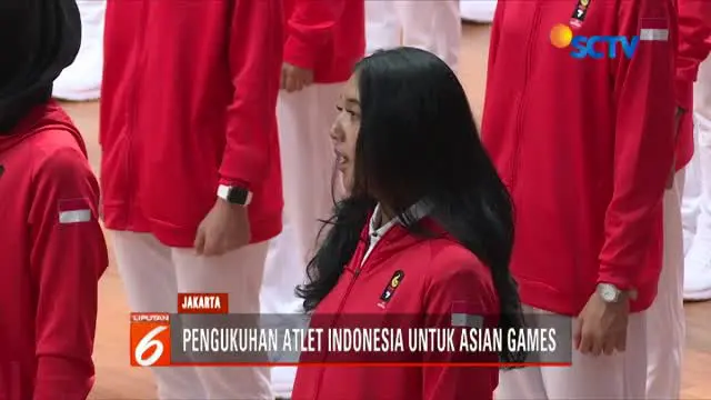 Pemerintah mengukuhkan atlet Indonesia yang akan bertanding di Asian Games 2018.