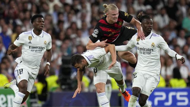Foto: Tak Mampu Mencetak Gol, Begini Penjagaan Ekstra yang Dilakukan Real Madrid untuk Mematikan Langkah Erling Haaland di Liga Champions