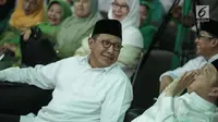 Menteri Agama Lukman Hakim Saifuddin saat menghadiri tasyakuran harlah ke-45 PPP di Kantor DPP PPP, Jalan Diponegoro, Menteng, Jakarta, Jumat (5/1). Harlah tersebut bertemakan "mari bersatu membangun Indonesia". (Liputan6.com/Faizal Fanani)