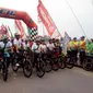 Indragiri Hulu, Riau menggelar Gowes Nusantara 2019 yang dipusatkan di tepian Danau Raja (dok: Kemenpora)