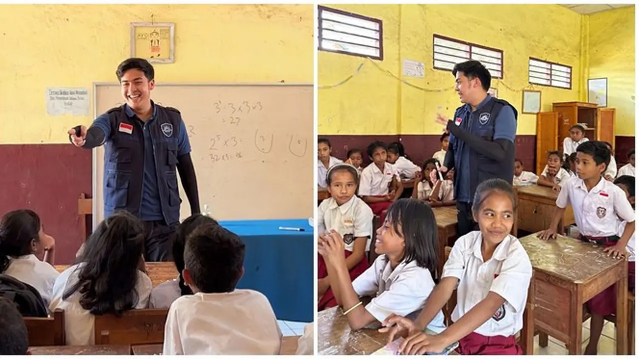 10 Momen Jerome Polin Jadi Guru Matematika di NTT, Penuh Semangat