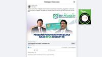 Cek Fakta: Tidak Benar Link Pendaftaran Pemutihan Tunggakan Iuran BPJS Kesehatan