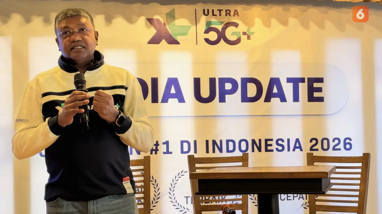 Direktur & Chief Technology Officer XLSmart, Shurish Subbramaniam, saat media briefing 5G XLSmart di Solo, Jawa Tengah. Liputan6.com/Iskandar