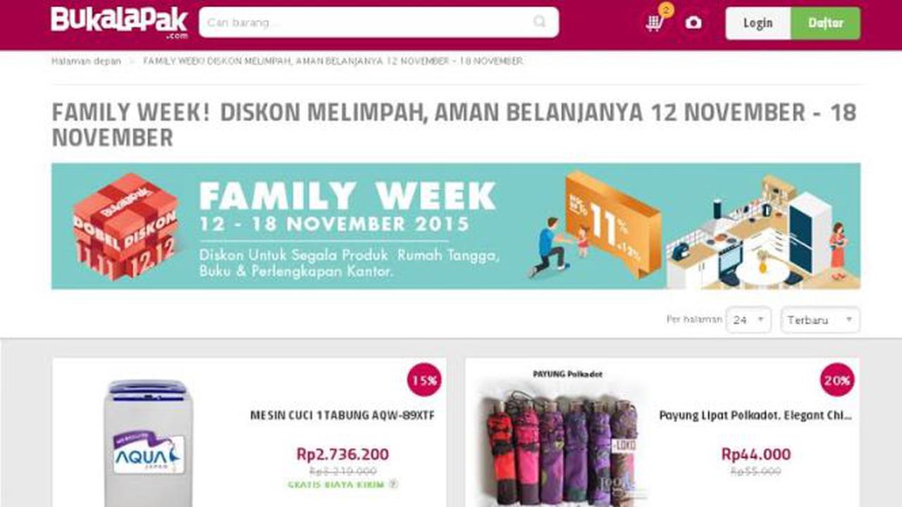 Sambut Hari Belanja Online, Bukalapak.com Kasih `Dobel Diskon`