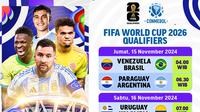 Jadwal live streaming pertandingan CONMEBOL Qualifiers 2026 di Vidio.com
