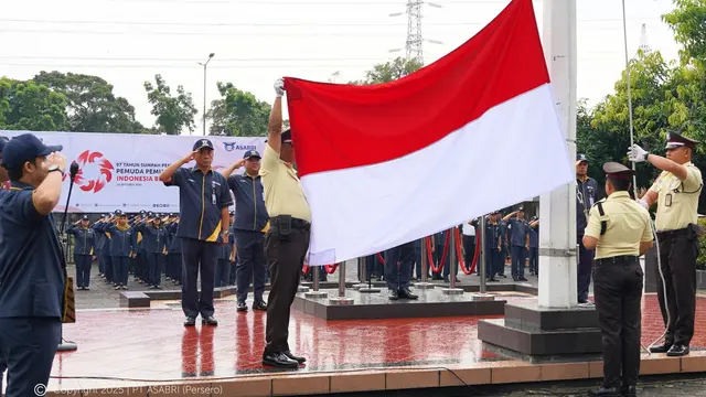 ASABRI mengadakan upacara peringatan Sumpah Pemuda secara serentak di kantor pusat hingga kantor cabang pada 28 Oktober 2025. (Dok Asabri)