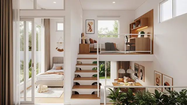 Rumah Mezzanine untuk Lahan Sempit 5x10 Meter
