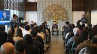 Mantan Presiden RI ke-6 Susilo Bambang Yudhoyono (SBY) bedah buku "Standing Firm for Indonesia's Democracy" di KBRI Tokyo, Jepang, Jumat (7/3/2023). (Dok KBRI Tokyo)