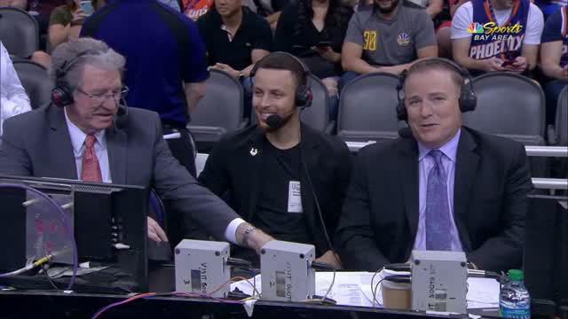 Berita video game recap NBA 2017-2018 antara Golden State Warriors melawan Phoenix Suns dengan skor 117-100.