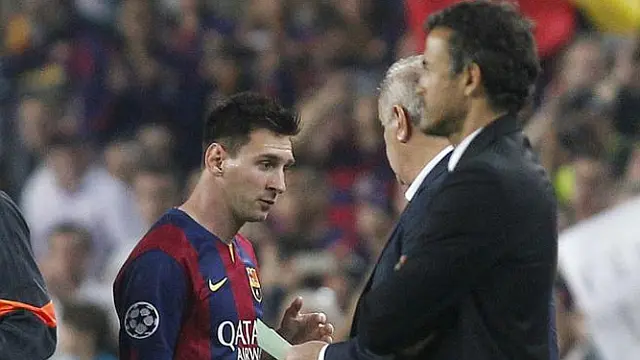 Messi dan Luis Enrique