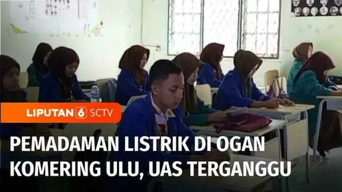 VIDEO: Pemadaman Listrik di Ogan Komering Ulu, Ujian Akhir Semester Terganggu