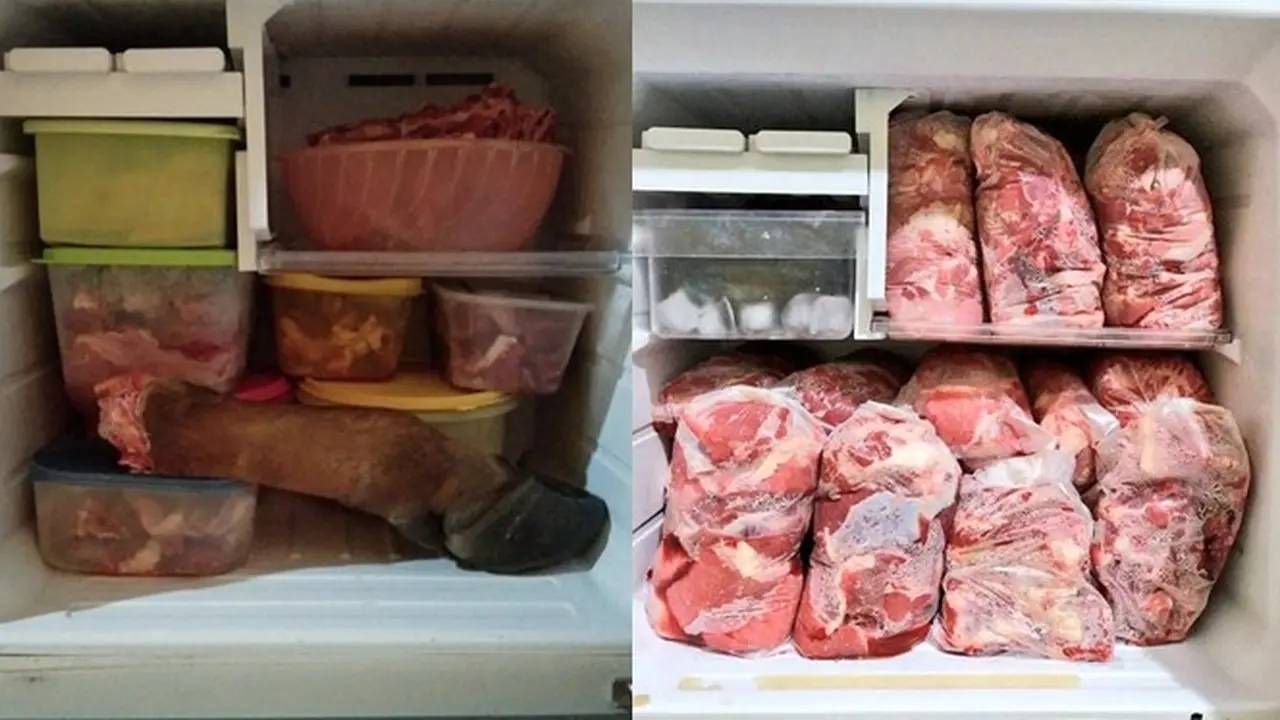 6 Penampakan Isi Kulkas Usai Kurban Iduladha, Penuh dengan Daging