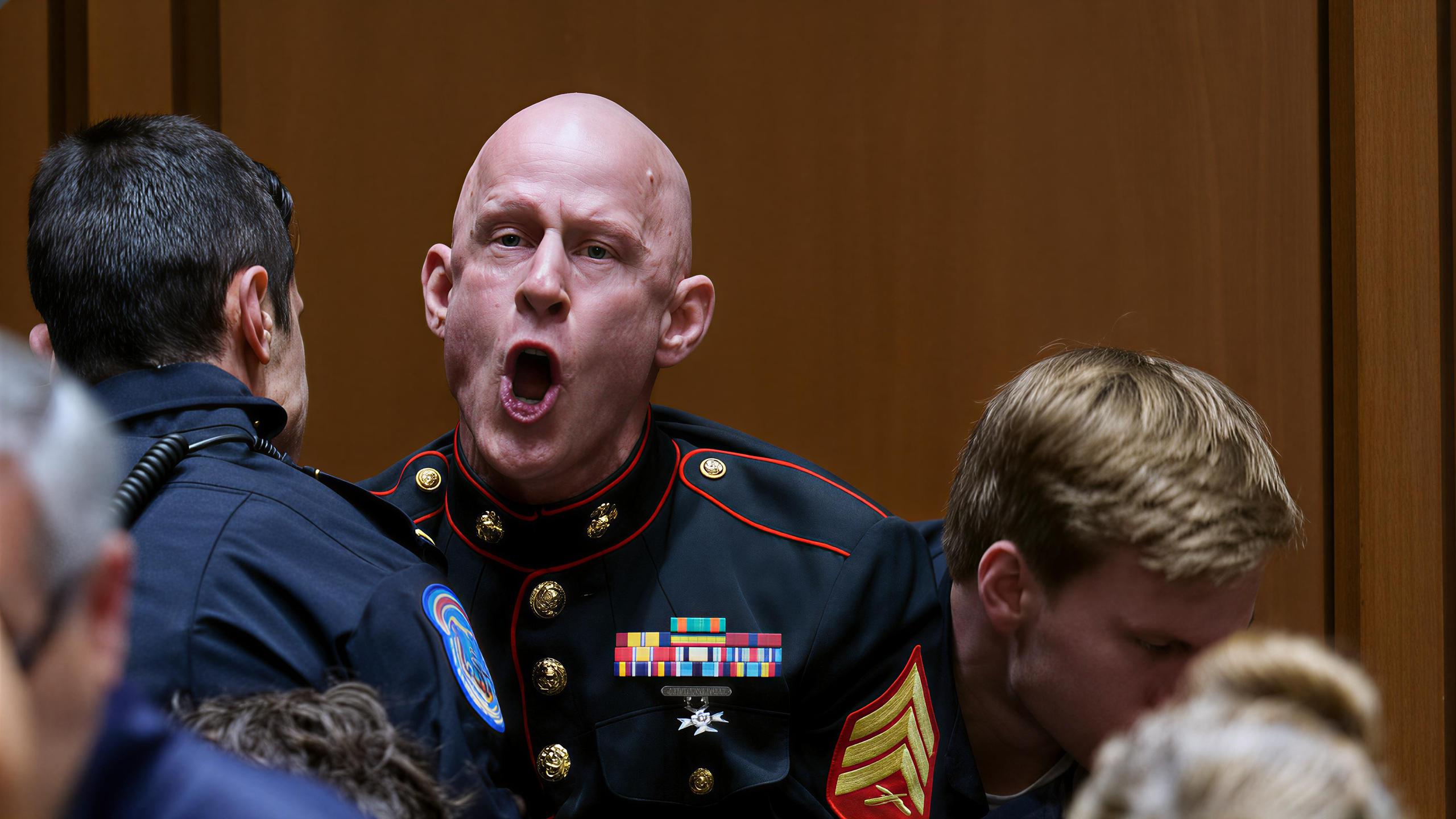 Brian McGinnis: US Marine Veteran Protests America's Support Policy for ...